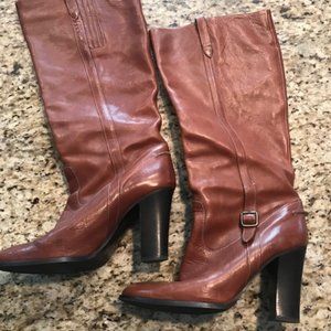Italian Leather Knee High Boots JCrew Wide Calf